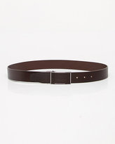 Thumbnail for your product : Le Château Textured Leather Plaque Buckle Belt