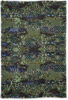 Thumbnail for your product : Roberto Cavalli Shimmery Printed Cashmere-Blend Wrap, Turquoise/Green