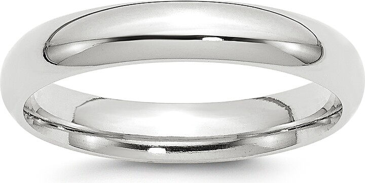 Bloomingdale's Fine Collection Men's 4mm Comfort Fit Band Ring in 14K White Gold