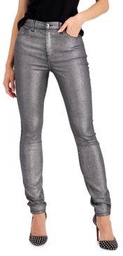 metallic coated jeans
