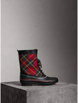 Burberry Lace-up Tartan Wool and 