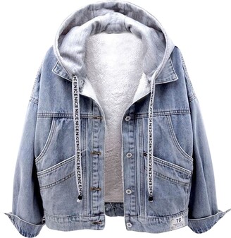 Women's Hooded Denim Jacket | Shop the world's largest collection of  fashion | ShopStyle UK