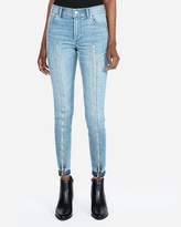 Thumbnail for your product : Express High Waisted Zip Front Stretch Ankle Jean Leggings