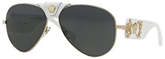 Versace Men's VE2150Q-134187-62 Aviator Sunglasses