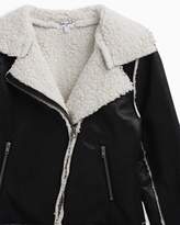Thumbnail for your product : Girl Coated Sherpa Bomber Jacket