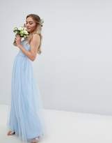 Thumbnail for your product : Bardot Chi Chi London Petite Neck Sleeveless Maxi Dress With Premium Lace And Tulle Skirt