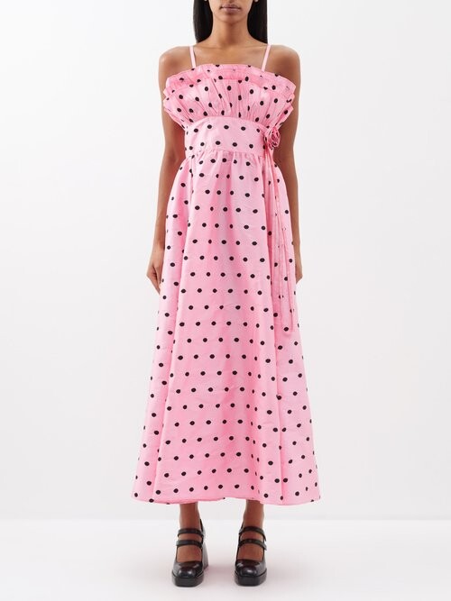 Pink And Black Polka Dot Dress | ShopStyle