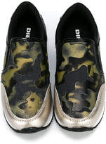 Thumbnail for your product : Diesel Kids camouflage print slip-on sneakers