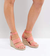 Thumbnail for your product : ASOS DESIGN TAFFY Wide Fit Espadrille Wedges