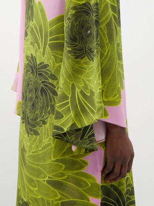 THEMIS Z Phoebe Floral-print Silk Kaftan