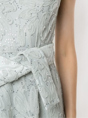 Gloria Coelho Sequin Embroidered Midi Dress