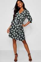 Thumbnail for your product : boohoo Printed Wrap Dress