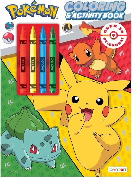 Pokemon Coloring Book with Crayons