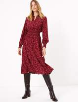 Thumbnail for your product : Marks and Spencer Swirl Print Waisted Midi Shirt Dress