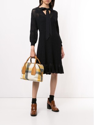 Chloé Tie-Front Long-Sleeve Dress