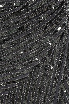 Rachel Gilbert Wrap-effect Embellished Tulle Dress
