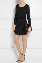 Thumbnail for your product : Mason by Michelle Mason Leather-paneled stretch-jersey mini dress