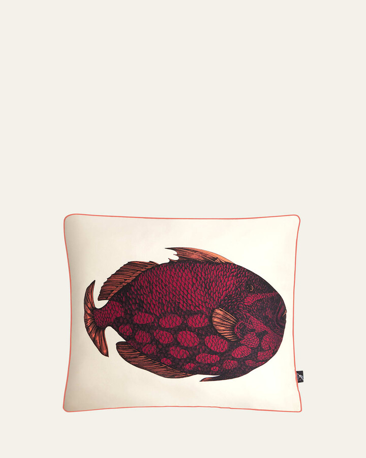 Fornasetti Pesci Printed Cushion, 17.5" Square