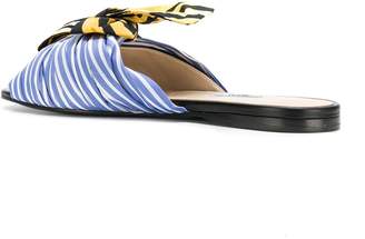 Prada striped bow sandals
