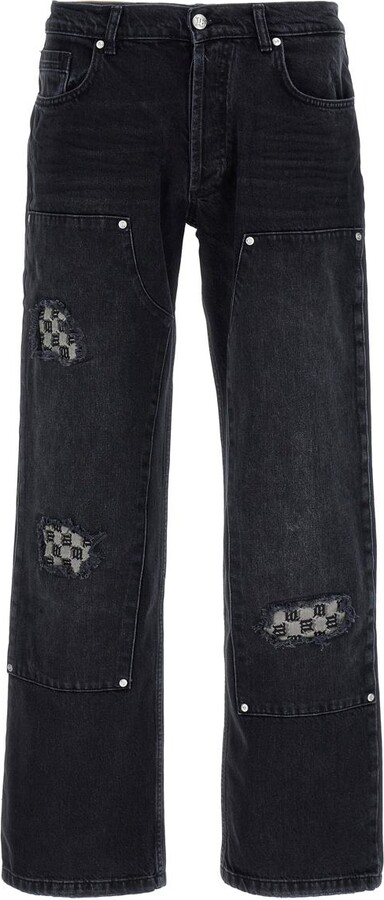 MISBHV Monogram High-waisted Jeans