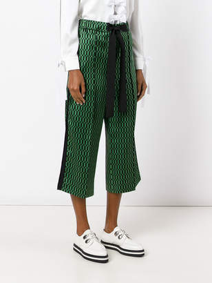 Fendi geometric print cropped trousers