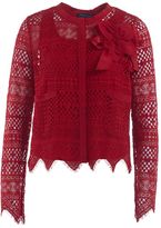 Thumbnail for your product : Twin-Set Red Macramè Lace Short Jacket