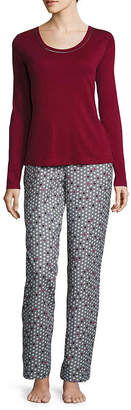 Liz Claiborne Plaid Pant Pajama Set-Petites
