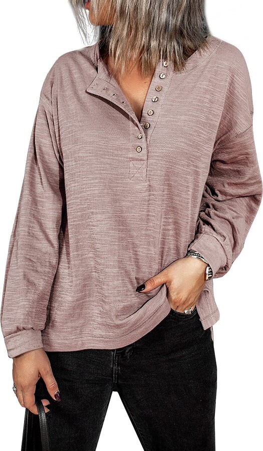 womens button down sweatshirt