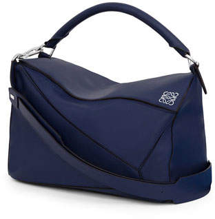 Loewe Puzzle Large Calf Leather Bag, Navy