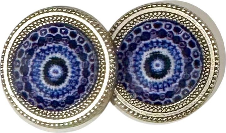 Blue Mandala Magnebutton Set