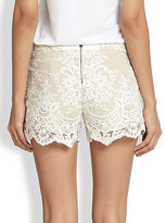 Thumbnail for your product : Alice + Olivia High-Waisted Lace Shorts
