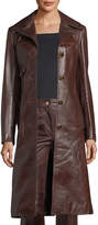 Thumbnail for your product : Helmut Lang Leather Button-Front Belted Biker Coat