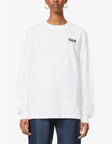 Thumbnail for your product : Sporty & Rich Logo-print cotton-jersey sweatshirt