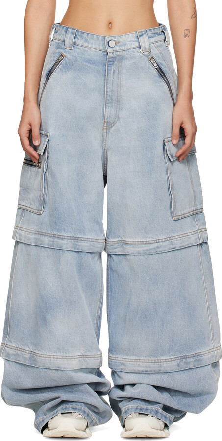 Vetements Blue Big Shape Transformer Jeans - ShopStyle