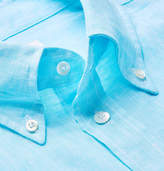 Thumbnail for your product : Richard James Button-Down Collar Slub Linen Shirt
