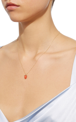 Annette Ferdinandsen 18K Gold Red Coral Strawberry Necklace