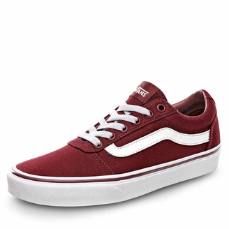 burgundy vans shoes womens