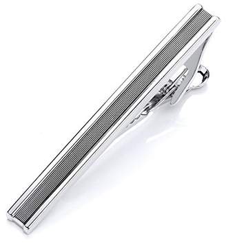 Code Red Men's Polished Lined Tie Clip