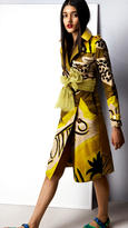 Thumbnail for your product : Burberry Book Cover Print Trench Coat with Patent Collar