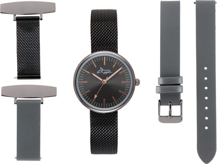 Bermuda Watch Company Venus Interchangeable Rose Gold/Gunmetal/Grey Leather