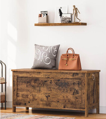 17 Stories Toy Box, Retro Wooden Look Storage Chest