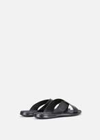 Thumbnail for your product : Emporio Armani Velor Ribbon Leather Sandals