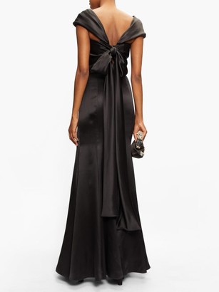 Dolce & Gabbana Cowl-neck Silk-blend Satin Gown - Black