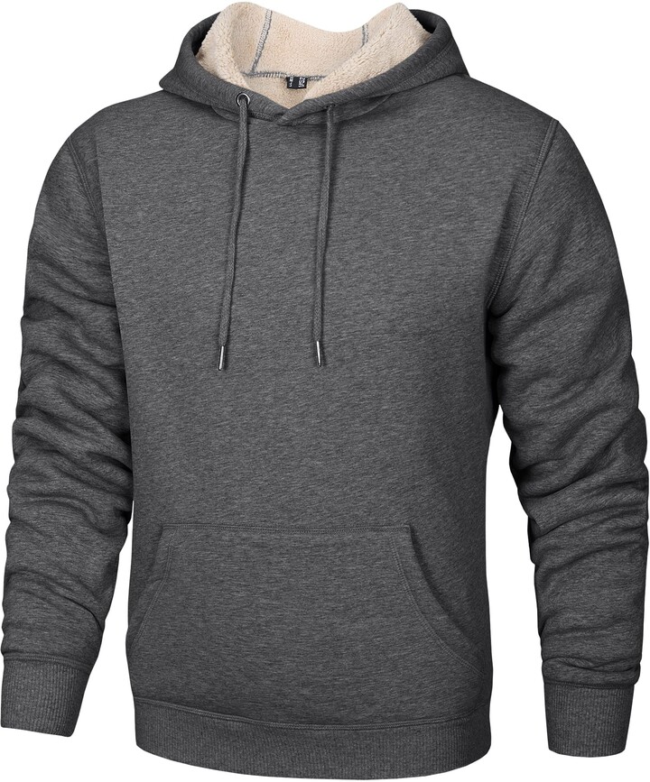 Mens Sherpa Lined Hoodie | Shop the world's largest collection of fashion |  ShopStyle UK