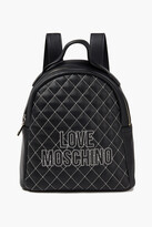 Thumbnail for your product : Love Moschino Quilted printed faux leather backpack