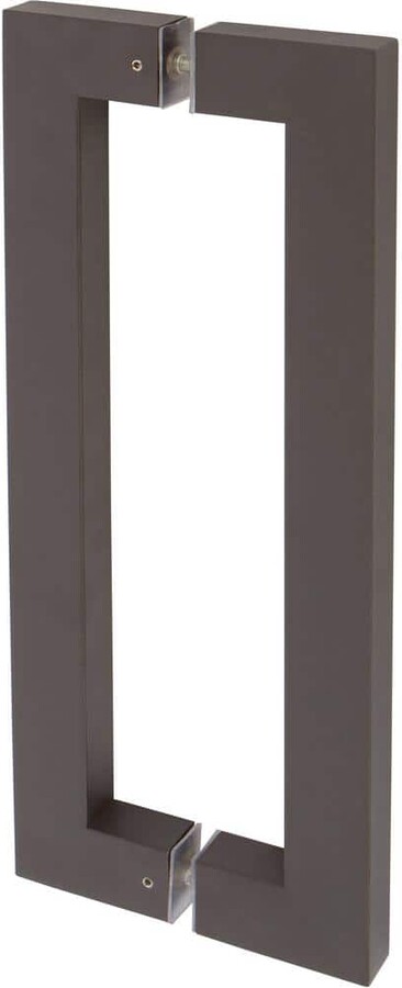 Delaney Hardware 17 in. Bronze Barn Door Hardware Double Sided Square Pull Handle