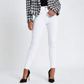 Thumbnail for your product : River Island Womens White Harper high waisted super skinny jeans
