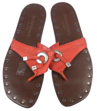 Saint Laurent Leather Thong Sandals
