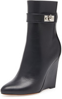 Thumbnail for your product : Givenchy Shark Lock Wedge Ankle Boot, Black