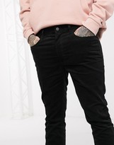 Thumbnail for your product : Topman super skinny cord pants in black